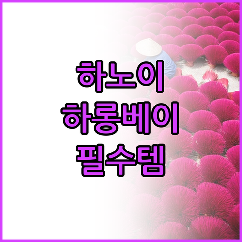 하노이&하롱베이 여행 필수품 해시태그