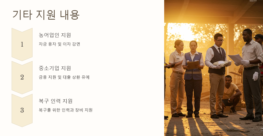 특별재난지역 기타지원