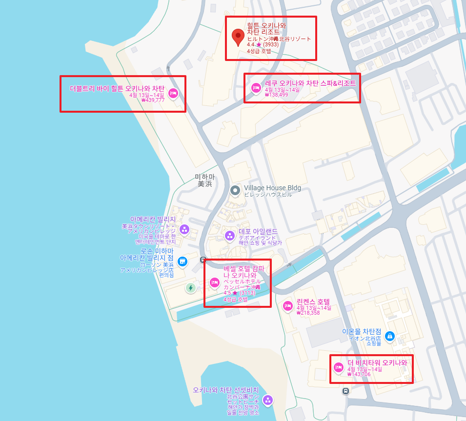 오키나와-중부지역숙소-위치