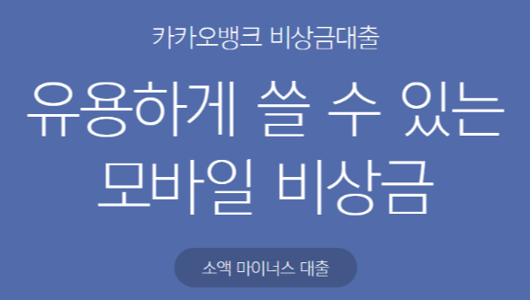 카카오뱅크 비상금 대출 거절