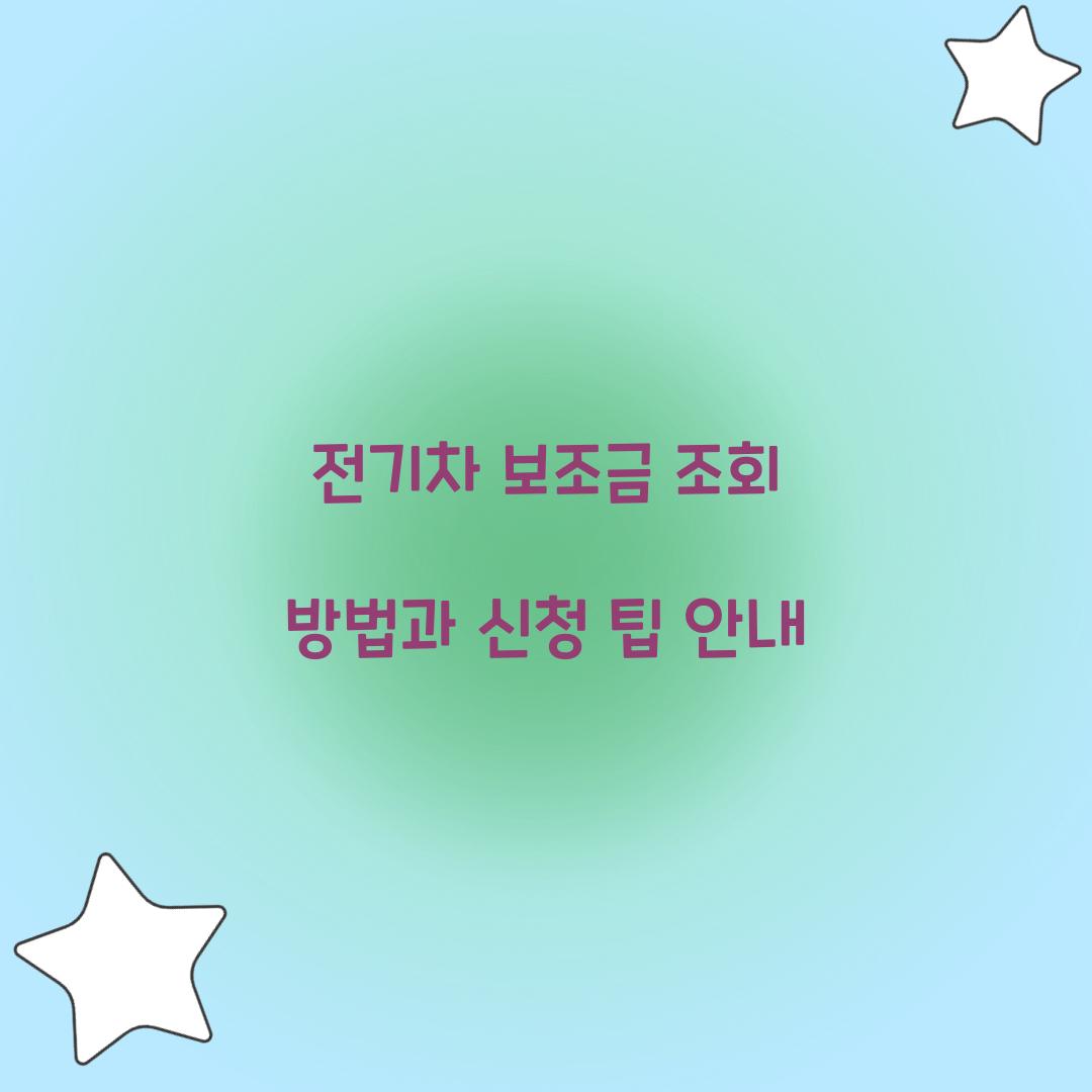 전기차 보조금 조회