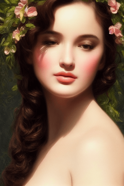 Playground AI로 생성한 그림(5) - 님프의 초상화