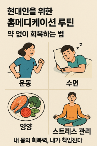 현대인을 위한 홈메디케이션 루틴: 약 없이 회복하는 법