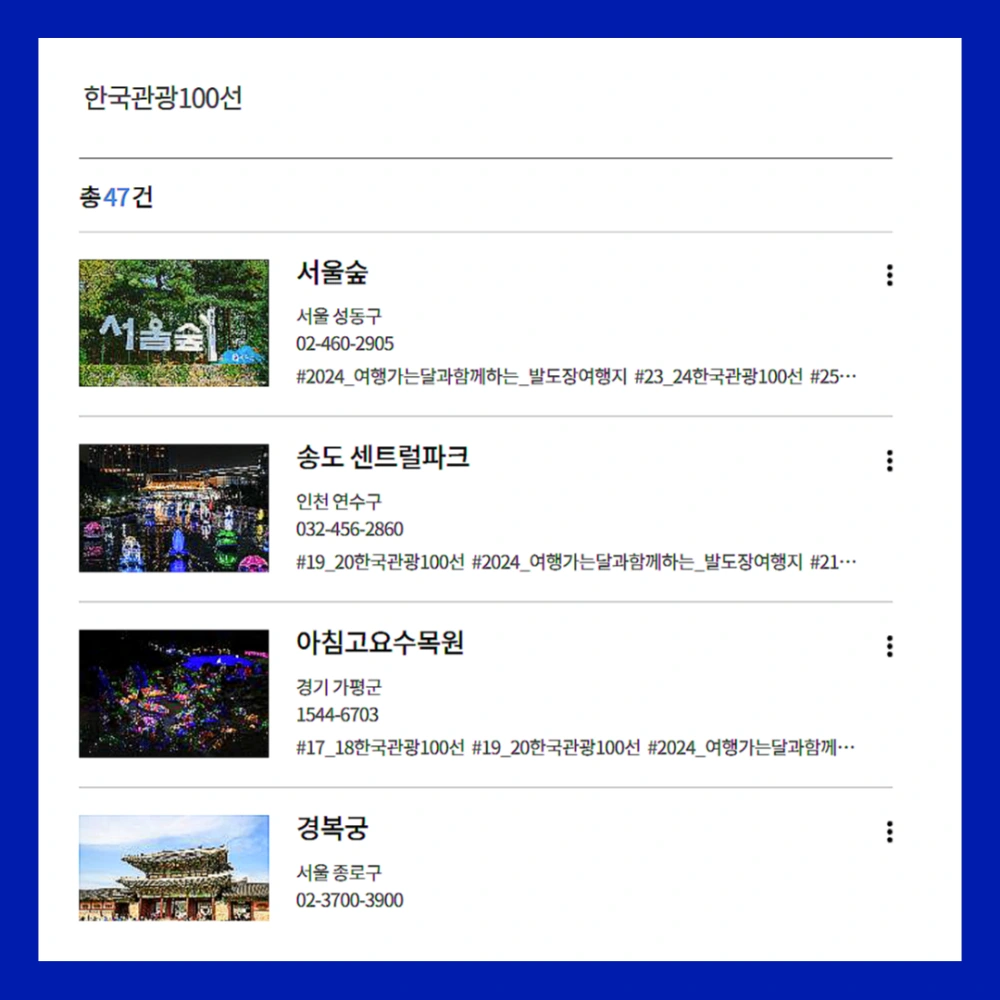 한국-관광-100선-지도-순위