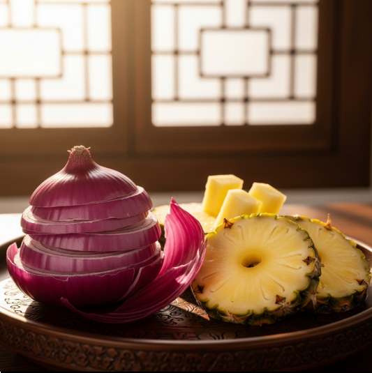 퀘르세틴 브로멜라인 많은 음식