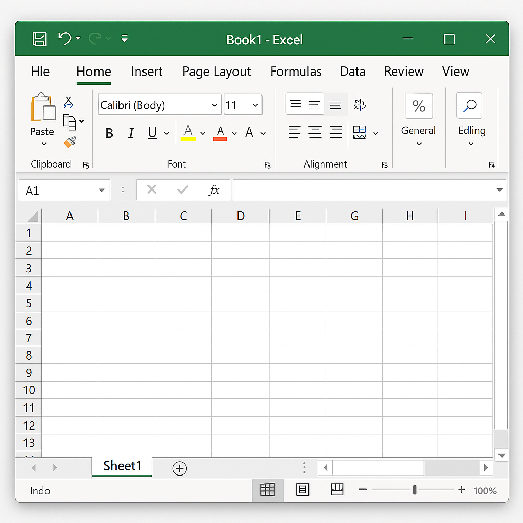 엑셀 화면 구성과 리본 메뉴 관련 사진