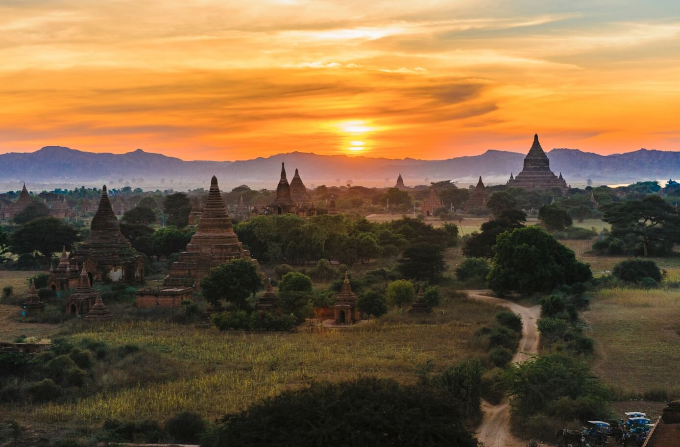 석양 미얀마 사진