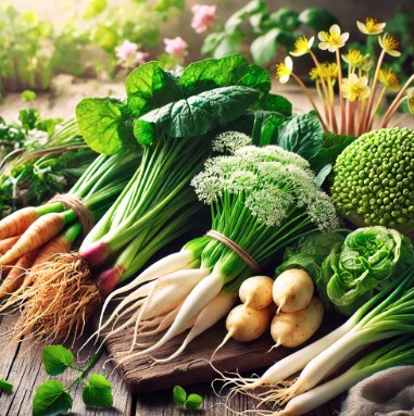 냉이, 달래, 두릅 등 봄철 대표 채소