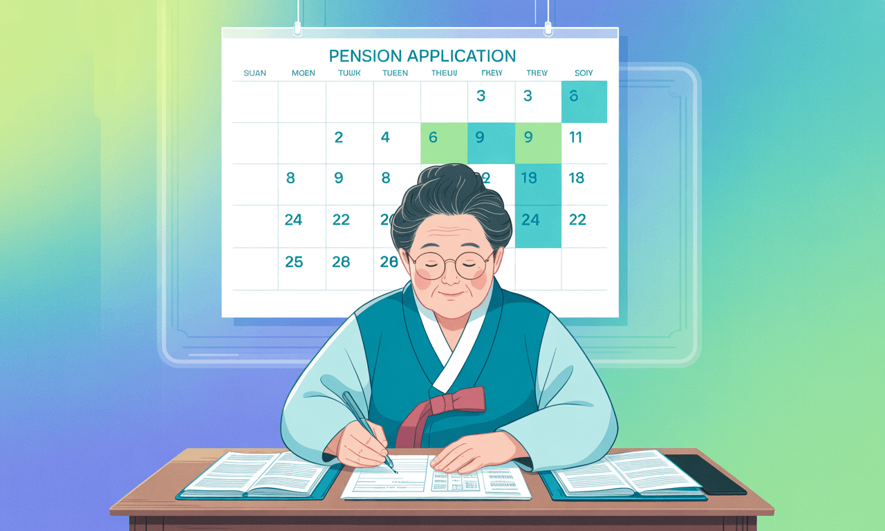 기초연금-신청-시기-책상에서-서류-작성하는-모습