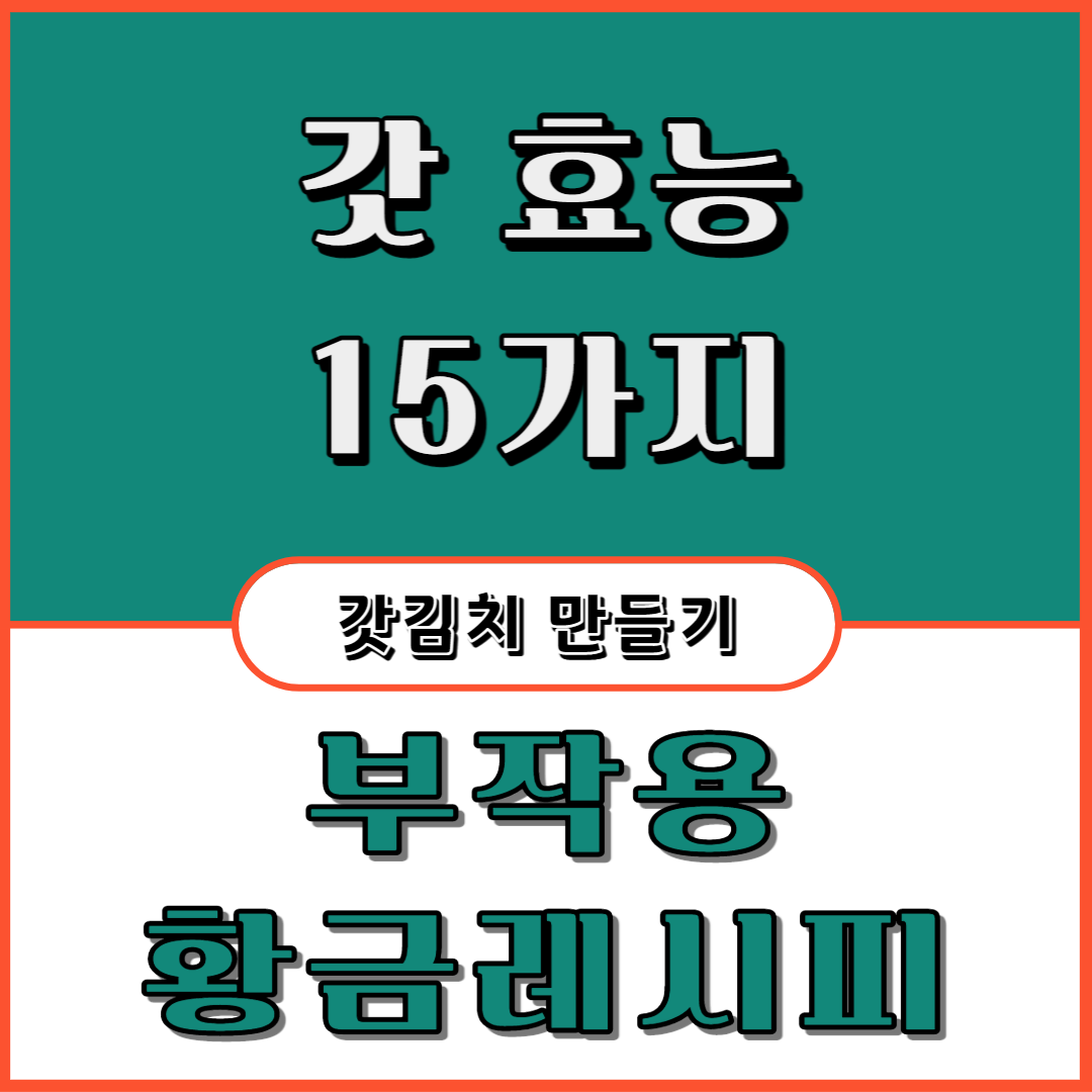 갓-효능-15가지-부작용-김치-황금레시피