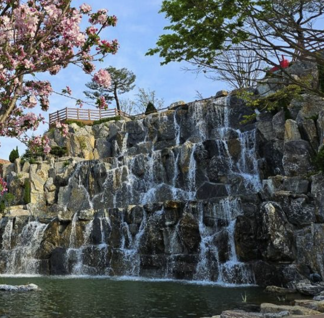 용인자작나무숲 폭포