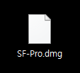 애플 폰트 SF Pro 다운로드 윈도우에서 사용 방법2