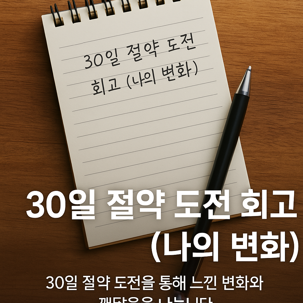 30일 절약 도전 회고 (나의 변화)