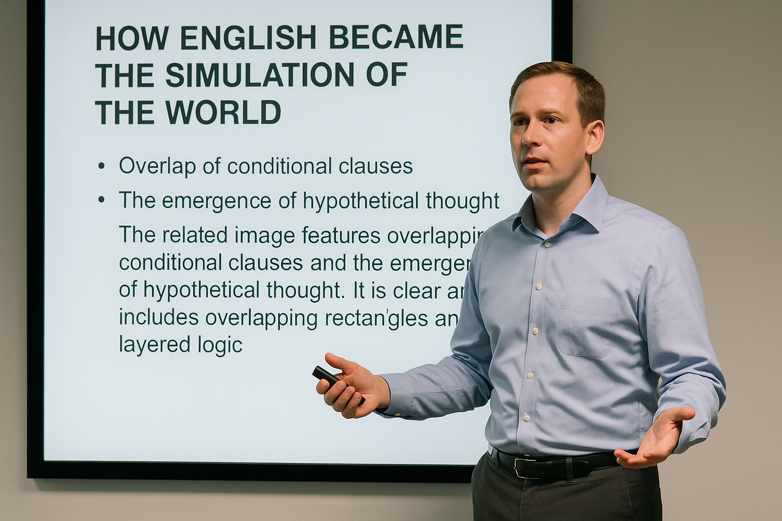 영어는 어떻게 세계를 시뮬레이션하는 언어가 되었는가- 조건절의 중첩과 가설적 사고 구조