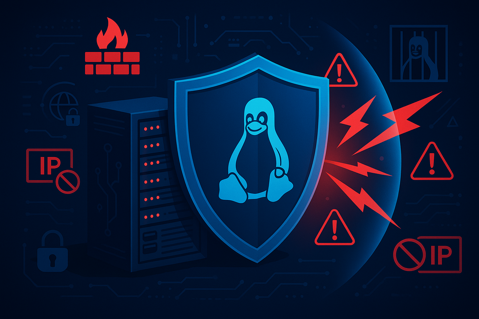 fail2ban brute force attack protection linux server firewall security shield blocking malicious IP addresses