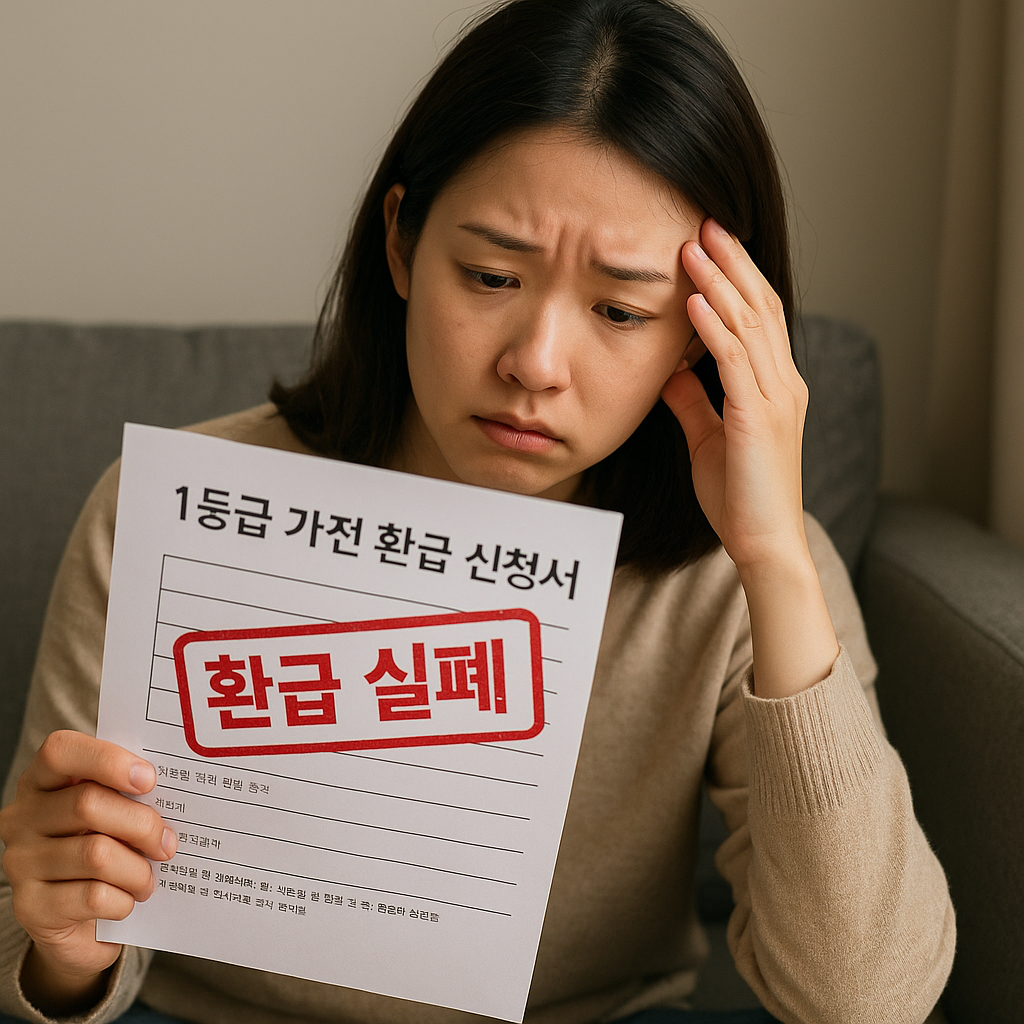 이 실수로 1등급 가전 환급 못 받았습니다 (신청 전 꼭 확인!)