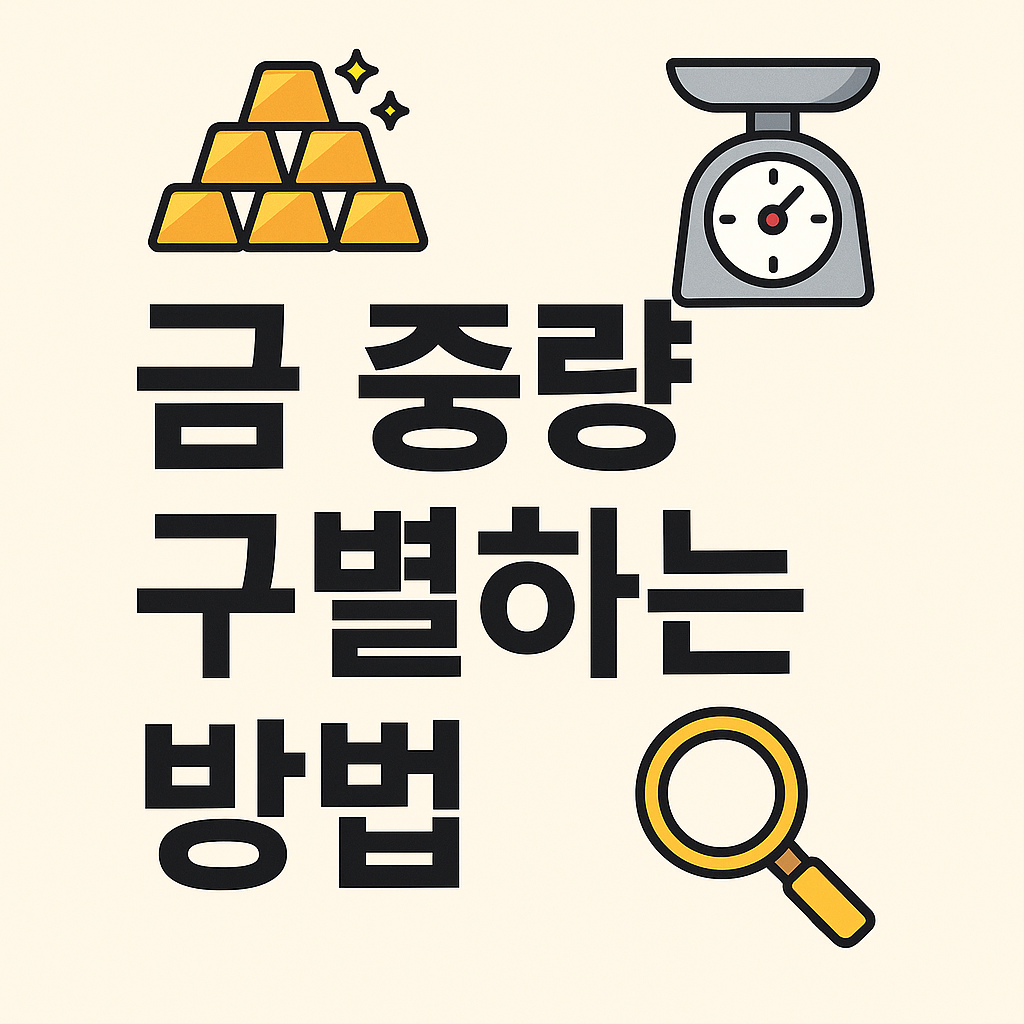 금 중량 구별하는 방법｜집에서 쉽게 확인하는 5가지 팁