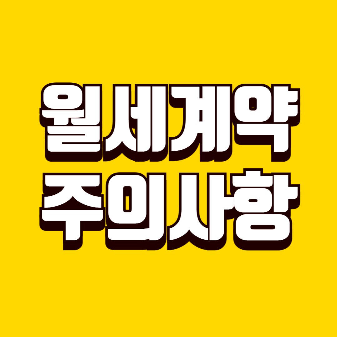 월세 계약 시 주의사항, 계약 전 반드시 확인해야 할 내용