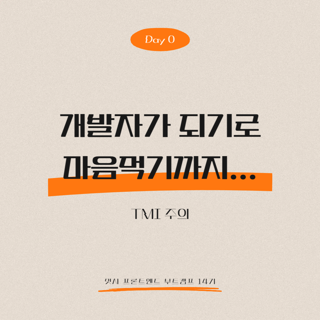 (TMI) 멋쟁이사자처럼 프론트엔드 부트캠프 14기 - Day 0 (개발자가 되기로 마음먹기까지...)