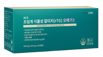뉴트리코어 NCS 초임계 식물성 알티지 오메가3 168.9g&#44; 150정&#44; 1개