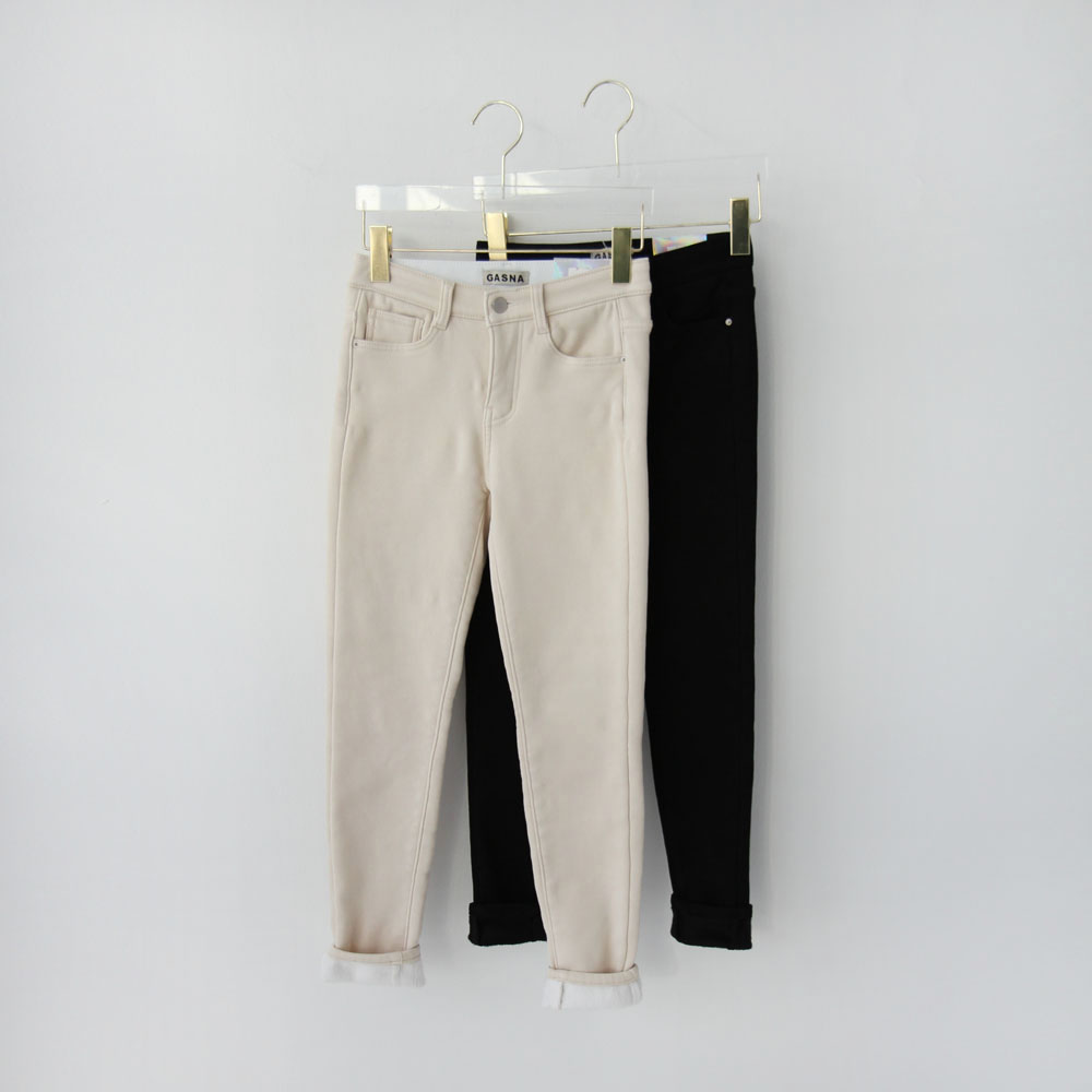 밍크털 허리밴딩 기모스키니 팬츠