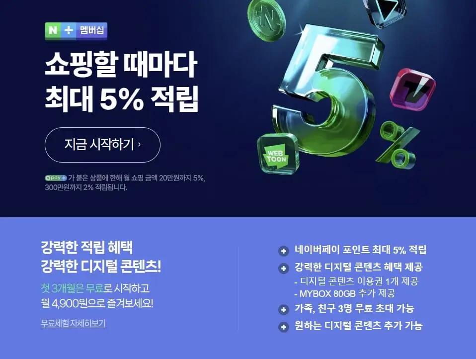 네이버 플러스 멤버십 적립