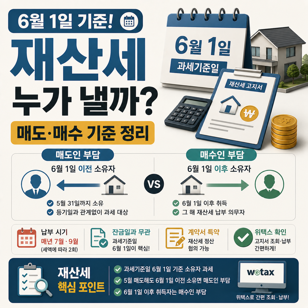 6월 1일 재산세 과세기준일 매도인 매수인 구분 이미지