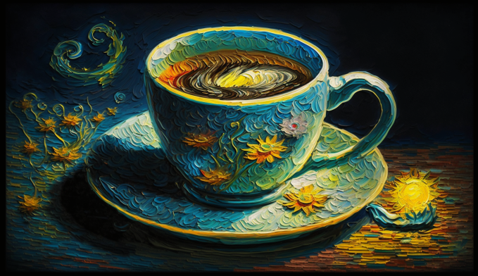 브라질 세하도 커피 한잔 그림