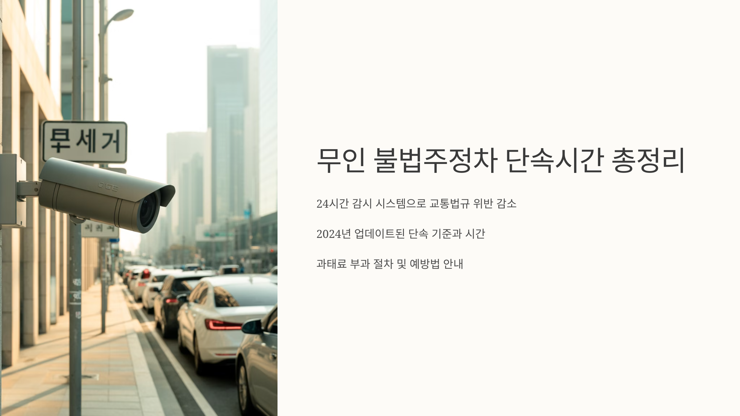 무인 불법주정차 단속시간