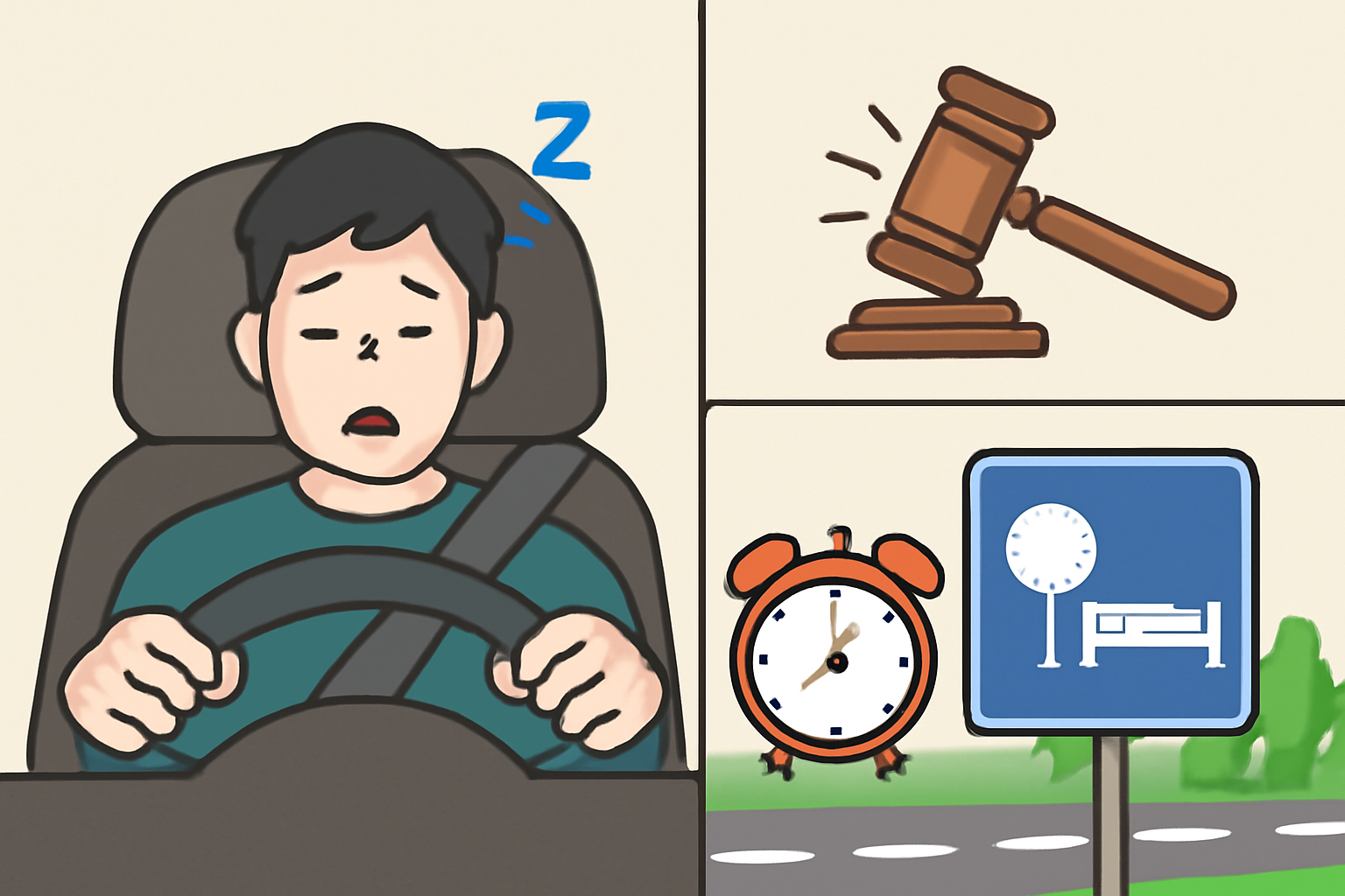 졸음운전 방지법 총정리|법적 처벌, 예방법, 졸음쉼터까지 한눈에 관련 사진