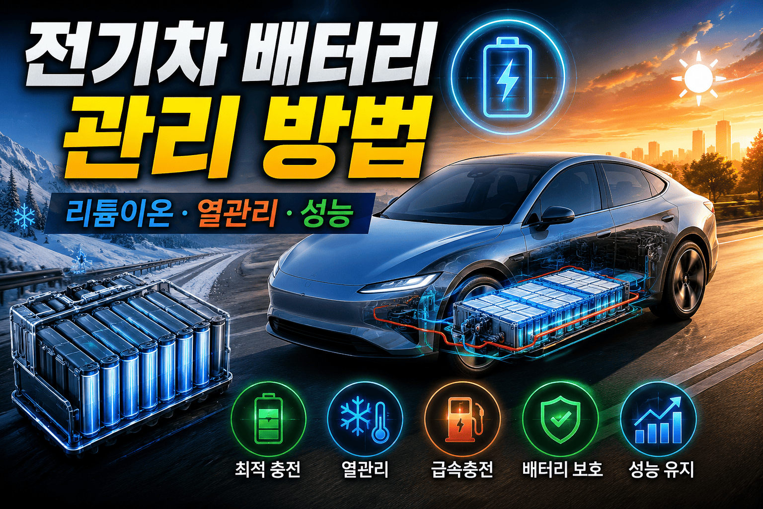 전기차 배터리 관리 방법 (리튬이온, 열관리, 성능)