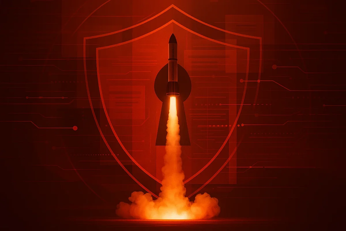 사이버 보안과 로켓 발사 개념