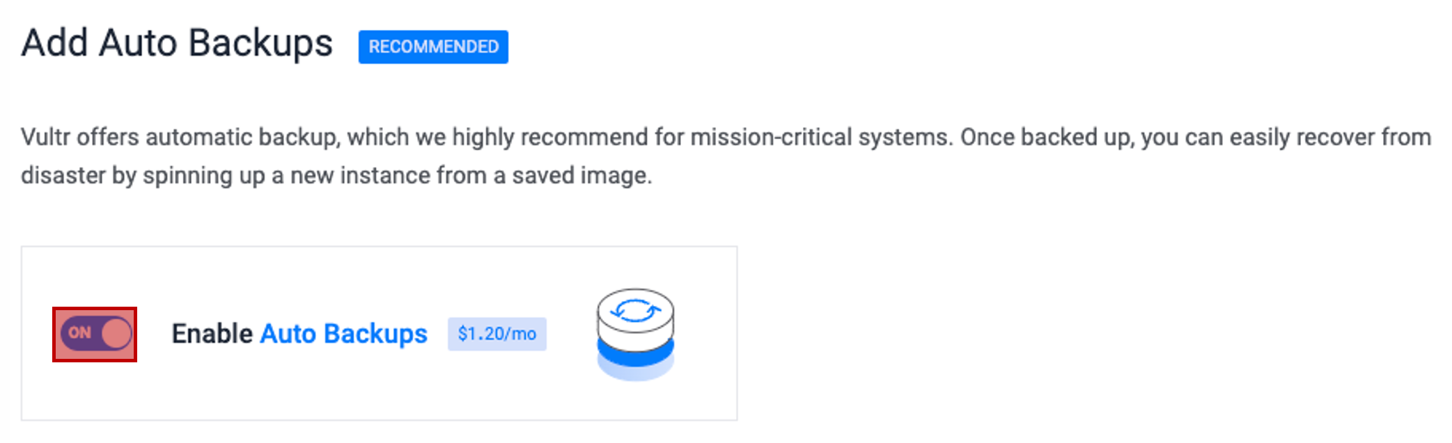 자동백업 여부 선택