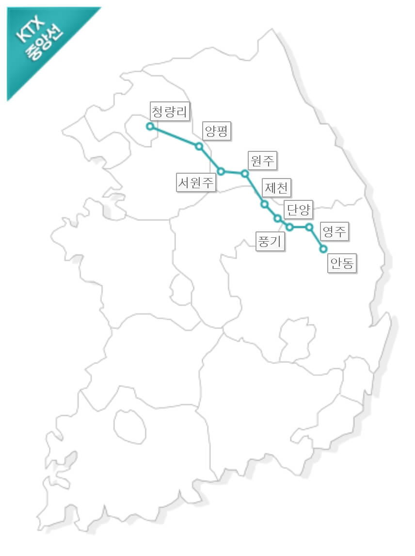 KTX 중앙선 노선