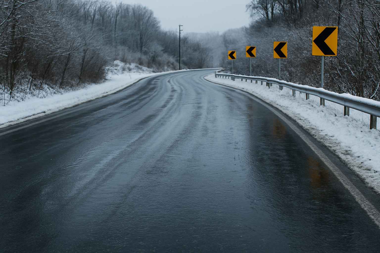 겨울철 블랙아이스 사고 예방을 위한 생활 안전 운전 요령