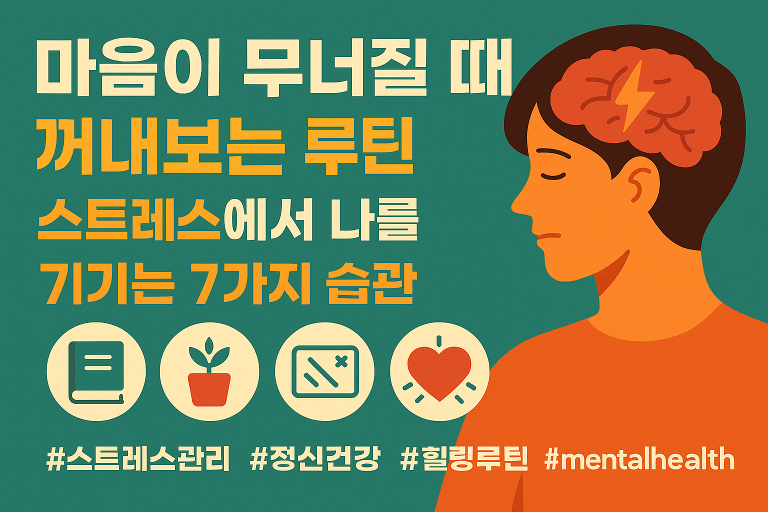 스트레스관리-정신건강-힐링루틴