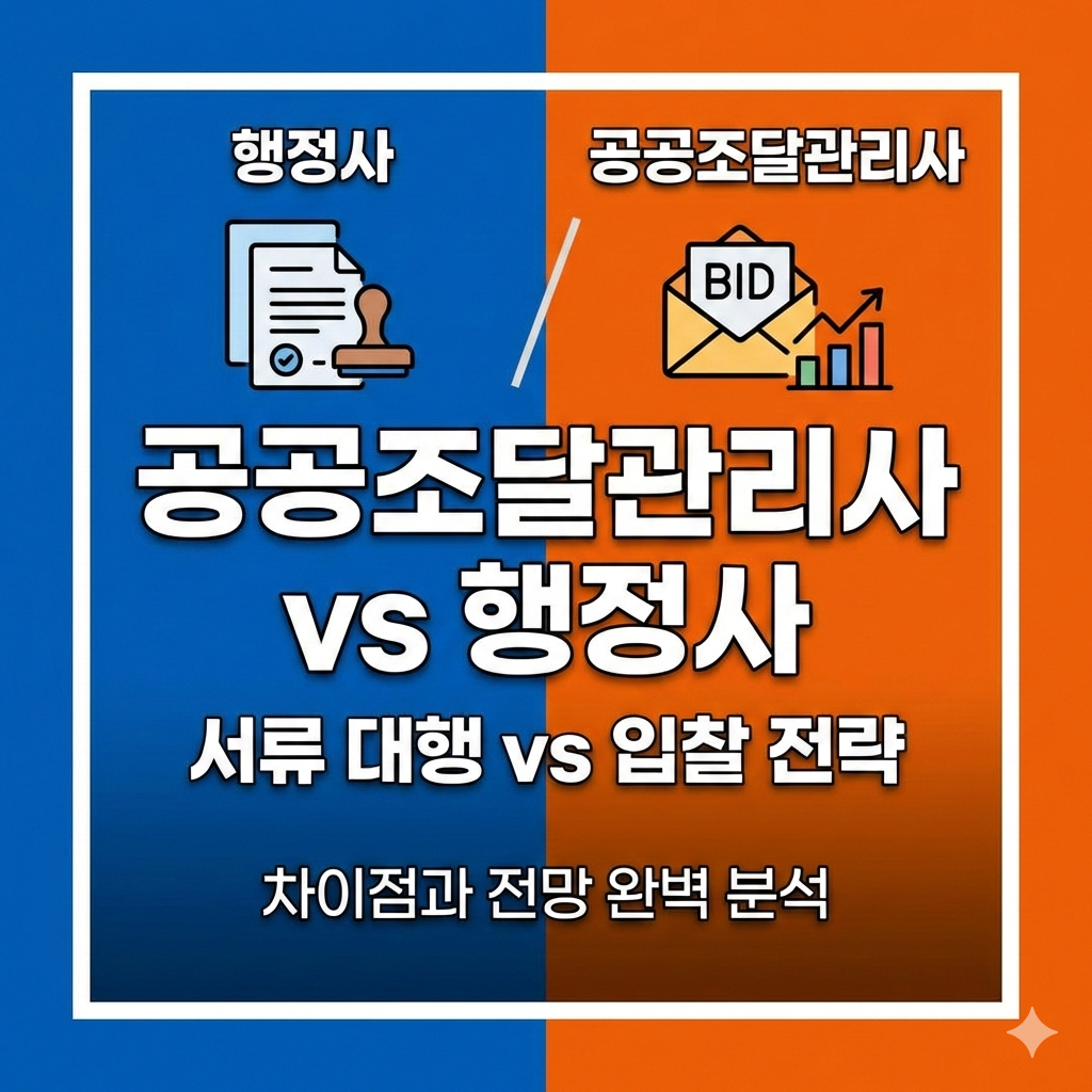 공공조달관리사 vs 행정사 조달청 자격증 차이점과 전망 완벽 분석