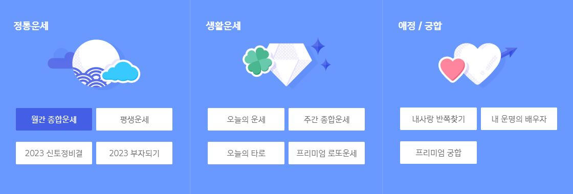 신년운세 무료보기 신한라이프, 네이버, 농협