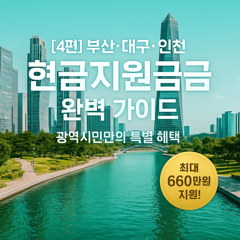 [4편] 부산&middot;대구&middot;인천 현금지원금 완벽 가이드 - 광역시민만의 특별 혜택