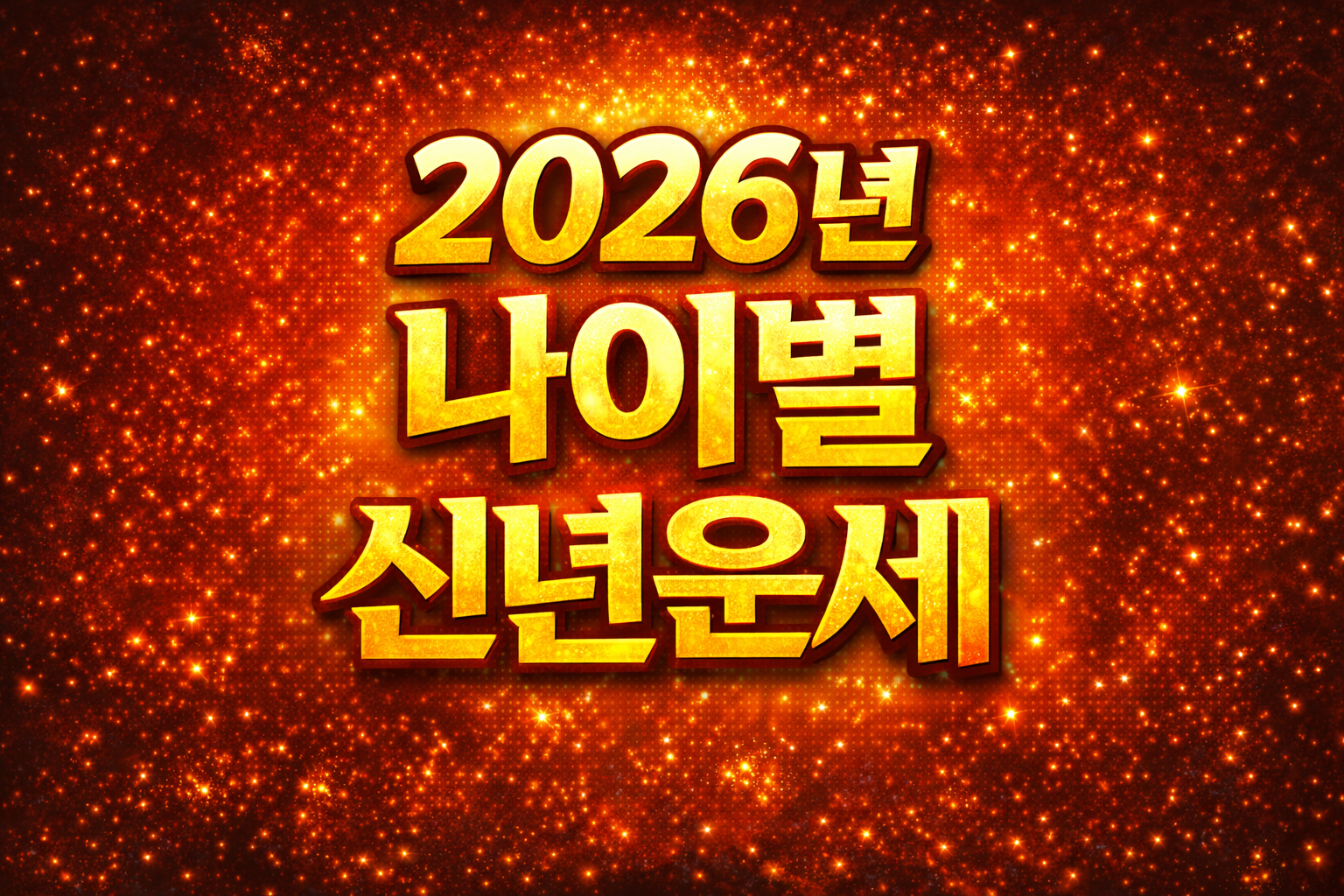 2026년 띠별 신년운세 병오년 무료운세 대운