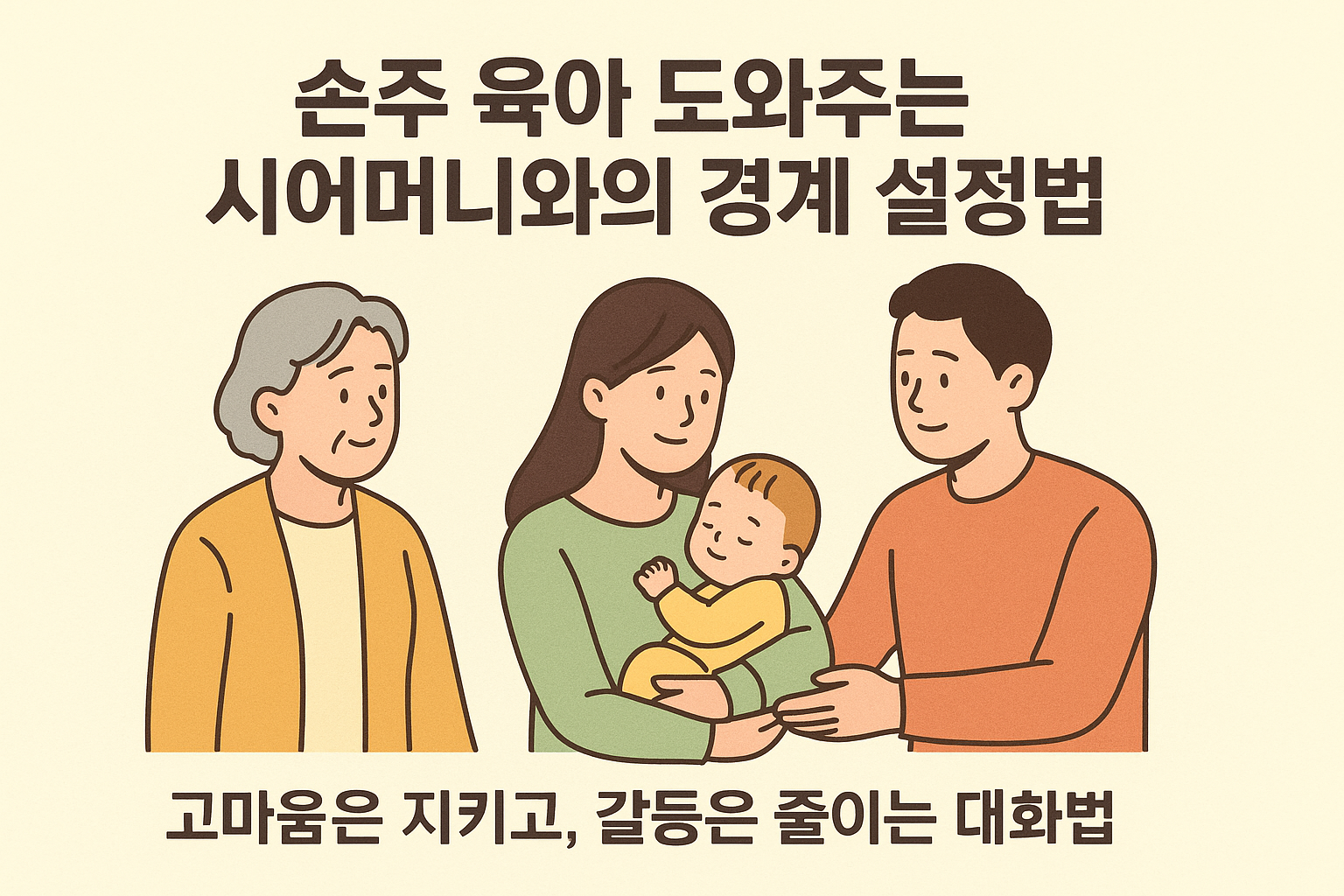 손주 육아 도와주는 시어머니와의 경계 설정법, 고부 갈등 없이 지혜롭게 거리 두는 대화이야기