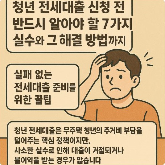 청년 전세자금 신청 전 꼭 알아야 할 7가지 실수와 해결법