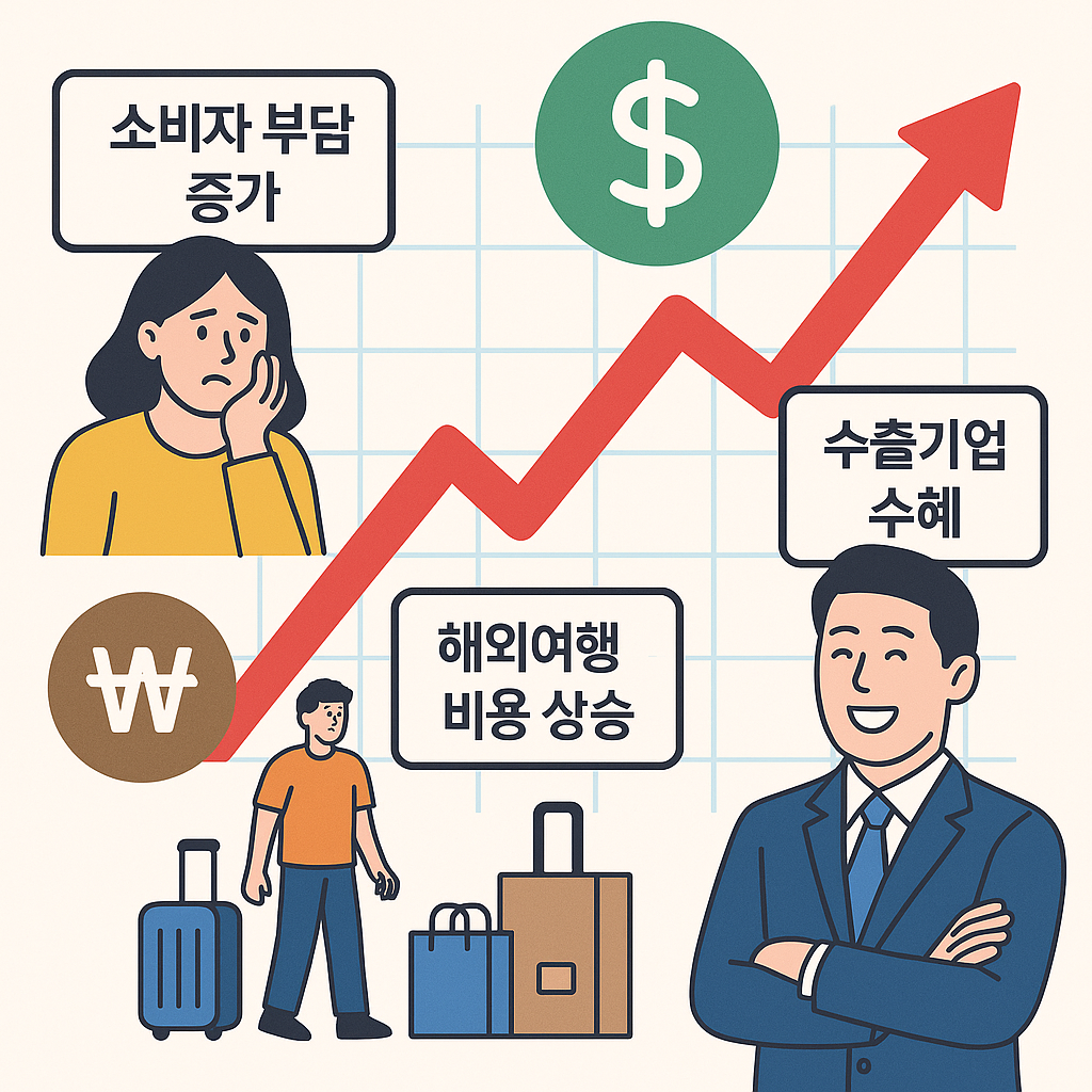 원달러 환율 1400원 영향