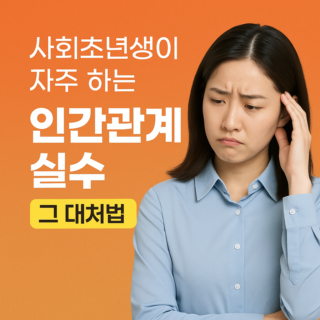 사회초년생이 자주 하는 인간관계 실수와 그 대처법