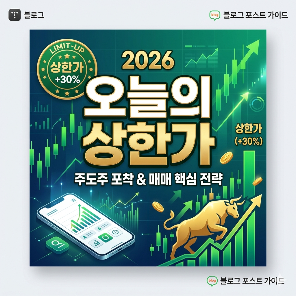 오늘의 상한가 종목 분석 가이드: 주도주 포착과 매매 핵심 전략