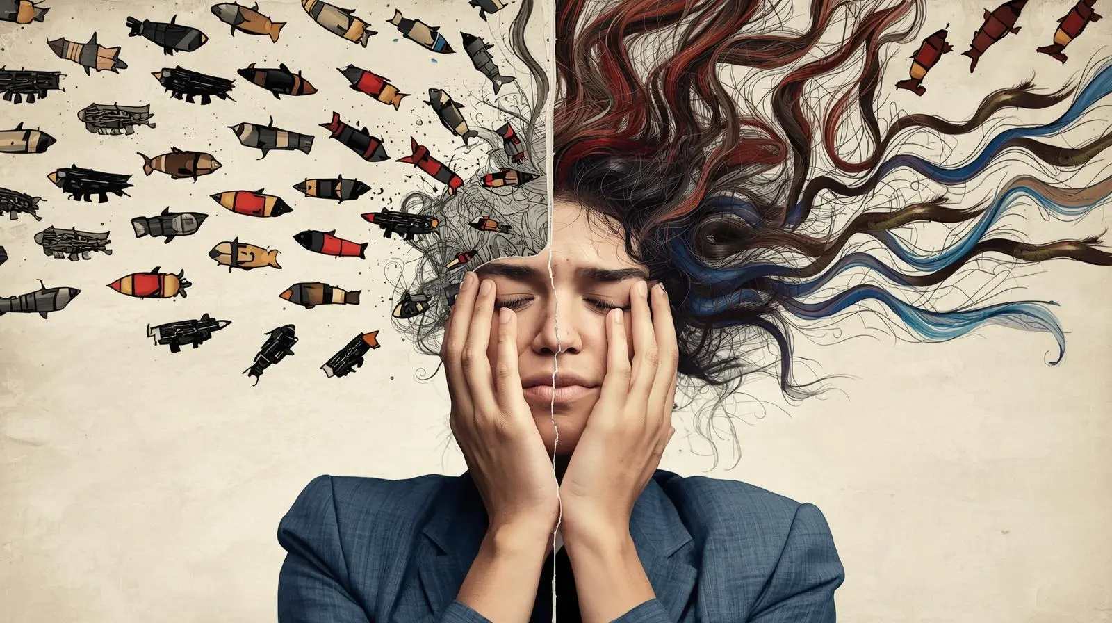 선택지 앞에서 고민하는 사람 이미지