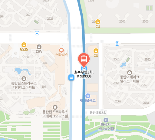 버스 정류장 위치 사진