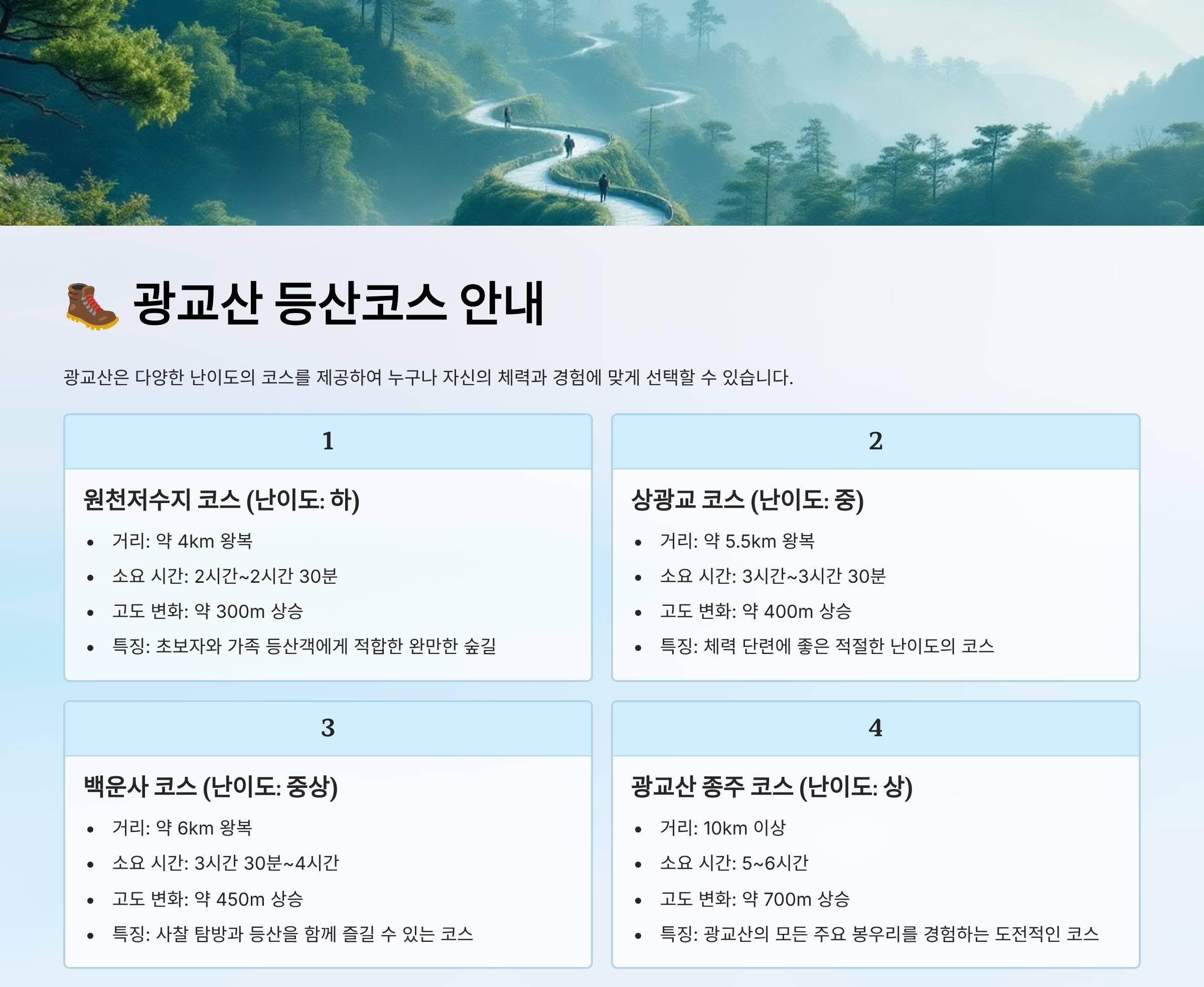 광교산 관련 사진 (등산코스)