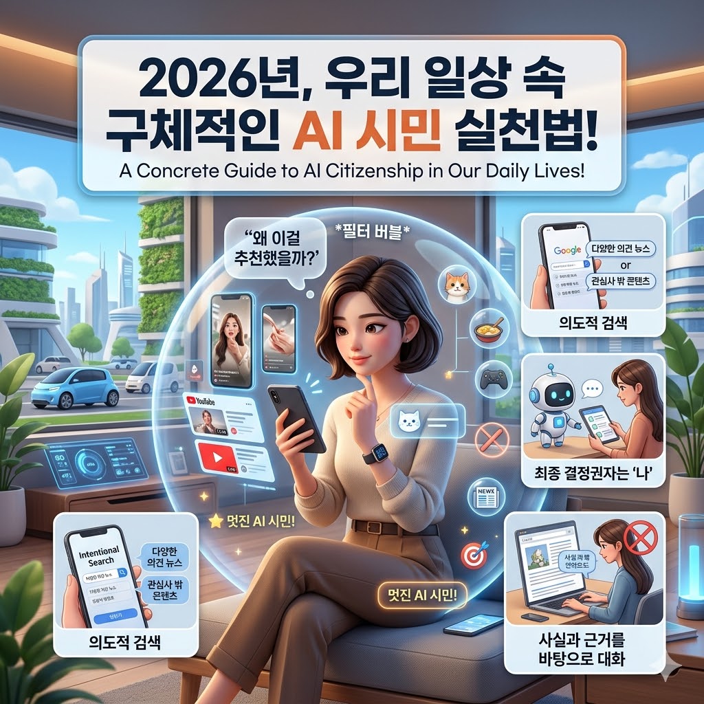 2026년, 우리 일상 속 구체적인 AI 시민 실천법!