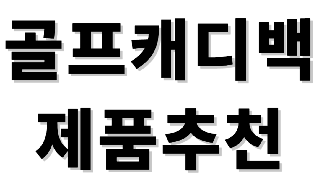 골프캐디백 제품추천
